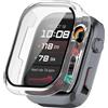 BAIDIYU Cover Compatibile con Huawei Watch D2, PC + Pellicola Temperata, Antigraffio, Orologio Custodia Protettiva Compatibile con Huawei Watch D2.(Bianco trasparente)
