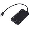 Denash Adattatore HUB OTG Micro USB a 4 Porte per Smartphone e Tablet, Cavo di Prolunga Dati USB 2.0 per Disco U, Tastiera, Mouse, Sostituibile a Caldo e Funzione di Ricarica per Sistemi e