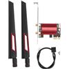 VBESTLIFE Scheda WiFi PCIE Pro 7260AC, Adattatore di Rete Wireless per Scheda WiFi Dual Band 5G/2.4G da 1200 Mbps, Supporto Bluetooth 4.0, per 7/8/10/11