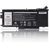 FlyZythrol K5XWW N18GG Batteria compatibile con Dell Latitude 5289 E5289 | 7389 7390 2-in-1 7390 2-in-1 L3180 P29S001 P29S002 6CYH6 725KY 71TG4 6CYH6 725KY series 7,6V 60Wh