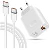Leikedun Caricatore rapido Supercharge da 100 W per Huawei Mate 60/50/40, P60/50/40, nova 12/11/10/9 Pro, caricatore rapido a 2 porte con cavo di ricarica USB-C 6 A (1,5 m), per Magic 6/5/4, Honor 100/90/80