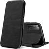 Verco Case per Huawei P Smart 2021 Custodia, Cover a Libro Pelle PU per P Smart 2021 Custodia Premio Booklet Protettiva, Nero