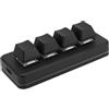 Jectse Tastiera di Gioco Macro Meccanica USB, RGB Retroilluminato Blu Bluetoot Wireless Cablato 4 Tasti Tasto per Tablet per Computer Telefonici, con Connessione a Doppia modalità