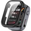 BAIDIYU Cover Compatibile con Huawei Watch D2, PC + Pellicola Temperata, Antigraffio, Orologio Custodia Protettiva Compatibile con Huawei Watch D2.(Nero)