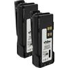vhbw 2x batteria compatibile con Motorola DP4800, DP4601, DP4600, DP4401, DP4801 radio (3000mAh, 7,4V, Li-Ion) + clip