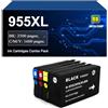 QALOP 955 955XL Cartucce D'inchiostro Compatibili Con La Stampante Per HP OfficeJet Pro 8210 8216 8710 8720 8725 8730 8740, 2300/1600 Pagine(1 set)