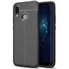 NALIA Custodia compatibile con Huawei P20 Lite, Cover Protezione Aspetto di Cuoio Ultra-Slim TPU Case Protettiva Morbido Telefono in Silicone Gel, Gomma Smart-Phone Bumper Copertura Sottile - Nero