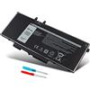 DMKAOLLK Batteria di ricambio 68Wh 3HWPP per Dell Latitude 5410 5510 5501 5401 5411 5511 Precision 3541 3551,Inspiron 7706 2-in-1, Inspiron 17 7500 7506 2 in 1 nero 03HWPP 10XPP 1J N2NLL 1VY7F 451-BCMN 15,2 V