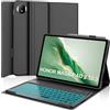 IVEOPPE Tastiera per HONOR MAGIC Pad 2 12.3 Pollici, Cover con Tastiera Rimovibile, Keyboard Italiano QWERTY 7 Colori Illuminato, Custodia con Portapenna, Nero