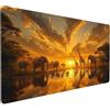 Generic Tappetino Mouse Africa Impermeabile Tappetino Scrivania 60 x 30 x 0.3cm Animale Mousepad Bordi Cuciti Migliorare la Precisione e la Velocità, Decorare Sottomano Scrivania per Ufficio Casa model-3932