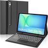IVEOPPE Tastiera per Samsung Galaxy Tab S10 FE Plus 13.1 2025, Cover con Tastiera Rimovibile con Trackpad, Keyboard Touchpad Italiano QWERTY 7 Colori Illuminato, Custodia con Portapenna, Nero