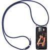 Verco Cover con Cordino compatibile con Samsung Galaxy J6 Plus, Laccio Case Custodia per Il Collo per Samsung Galaxy J6+ Astuccio silicone con Cinturino - Blu