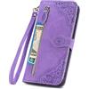 Didan Cerniera Cover Portafoglio per iPhone 11 Fiore Custodia Pelle Libro con 7 Porta Carte Integrati Chiusura Magnetica Flip con Cinturino da Polso