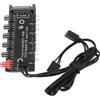 Ausla Splitter Hub 2 in 1, Hub Ventola ARGB e PWM con Alimentatore, Installazione Semplice per Raffreddamento e Illuminazione del Telaio del PC