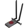 Elprico Scheda di Rete Wireless, Scheda di Rete Wireless PCIe a 3 Bande 8774Mbps con 2 Antenne Ad Alto Guadagno per PC Linux