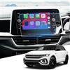 WEIPIN Pellicola protettiva in vetro temperato per V-W T*ROC 2019-2023 2024 2025 (discover media), GPS navigatore in vetro temperato 9H, antigraffio, anti-impronte
