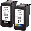 LEBOK Cartucce d'inchiostro PG-47 CL-57 per stampanti Canon Pixma E3170 E3177 E3370 E400 E410 E417 E460 E470 E477 E480 E4270