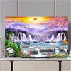 Hixingo Copertura Antipolvere per TV, Motivo Alba 3D Copri Televisore 32-80inch Copertura Televisore Cover TV Elastica Copri TV Protezione TV Universale (75inch,Vista montagne)