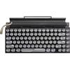 Yklhsocneg Tastiera per macchina da scrivere retrò tastiera Bluetooth wireless USB Meccanico Punk Keycaps per PC desktop/laptop/telefono nero
