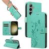 SRISHP Cover per Samsung Galaxy S24 Plus, Magnetica Cover a Libro con Slot per Schede, Custodia in PU Pelle Portafoglio per Galaxy S24 Plus, Verde