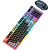 carotoe Tastiera da gioco e Combo LED retroilluminato 104 sensazione meccanica USB con cavo per PC portatile tastiera da gioco programmabile