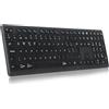CITLLA K9300 Tastiera wireless Bluetooth, silenziosa multi-dispositivo per Windows, dimensioni complete, tastiera numerica, tasti multimediali, lunga durata della batteria, compatibile con laptop