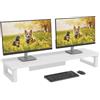 OYRREU Supporto Monitor Scrivania, 91x26cm, Rialzo Monitor, Bianco