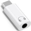 Amzpas Adattatore USB C Jack, Adattatore per cuffie audio da USB C a 3,5 mm, adattatore da C a 3,5 mm in lega di zinco compatibile con Samsung GalaxyS23 S22 S21 S20 S10 Plus, Ultra S21+, Pixel 7/6 (Bianco)