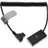 Uonecn D-Tap a NP F550 Dummy Cavo di alimentazione per bobina, compatibile con Sony NP F550|F570|F970 | Atomos Ninja V Monitor (versione aggiornata del cavo a spirale)