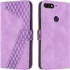 OKZone Cover per Huawei Y7 2018/Honor 7C/Y7 Prime 2018, Custodia a Libro in Pelle Protettiva Folio Portafoglio con Chiusura Magnetica e Slot per Carte Wallet Case Flip Antiurto Cover (Porpora)