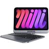 QYiiD Custodia per tastiera magnetica per iPad Mini 6a generazione con rotazione a 360 gradi, touchpad, tastiera retroilluminata a 7 colori, sottile e sottile, per iPad Mini 6 2021 (8,3 pollici),