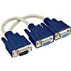 SANTANASHOP CAVO SDOPPIATORE VGA MASCHIO A VGA 2 FEMMINE PER DOPPIO MONITOR HQ 550-2