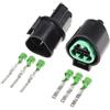 EVURU 1-20 Kit 2.2mm KUM PB625-03027 PB621-03020 3 Pin Femmina Maschio Auto Connettore Compatibile Con Kia Sensore Faro (Color : Male female set, Size : 1Set)