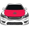 Flag King Il Regno del Marocco Bandiera Car Hood Cover 3.3X5FT 100% Poliestere, Bandiera del Motore, Tessuti Elastici Può essere Lavato, Banner Cofano Auto