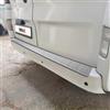 OMAC Protezione per paraurti posteriore, compatibile con Renault Trafic 2014-2021, copertura per soglia del bagagliaio, fascia soglia di carico, stile elegante, in acciaio INOX cromato spazzolato