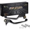LE LEFOSSI Premium in alluminio freno moto & leva frizione Compatibile con Harley Davidson Dyna Softail Fat Boy Low Rider 2004-2013 - Enhanced Control & Safety,Corrosion-Resistant, Black