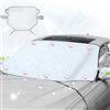 Zaxiva Copri Auto per Esterno con Copertura Dello Specchietto Laterale, Protezione 5Strati Adatta ad Auto, SUV, Furgoni e Camion, Telo auto Invernale con Bordi Magnetici Cinghia di Aggancio, 165x126cm