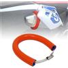 JFG RACING 64cm/25.2 Protezione Scarico Moto,Universale Protezione Scarico Regolabile,Anello Protezione Scarico Moto per Pit Dirt Bike Motocross Supermoto Enduro Scooter-Arancia