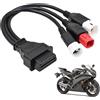 Xiciki Cavo diagnostico 3 4 6 pin adattatore OBD2 per Yamaha, per moto Honda, lettore di codici di errore OBD-II, strumenti diagnostici per sistema motore, parti e accessori per moto
