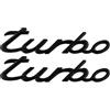 Generic Adesivo per auto con logo Turbo, universale, nero