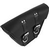 ULTECHNOVO Borsa Laterale per Bicicletta Elettrica in Pu Nero Resistente All'acqua con Chiusura a 2 Fibbie, Stile Vintage Classico per Viaggi e Uso su Forcella Anteriore