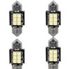 A2ZWORLD 4pcs Lampada Led Siluro 31mm,12V 24V, Canbus No Errore, T11 SV8.5 C5W, 6 SMD 3030, 2.5W 300lm, Luce Auto Camion Bianco 6500K