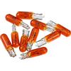 X AUTOHAUX 10pcs DC 12V T5 W1.2W LED cruscotto luce ambra per interni auto
