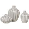 BROSTE COPENHAGEN - Set di 3 mini vasi Amalie - Grigio - Ceramica smaltata