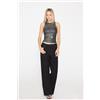 Tezenis Canotta Scollo Americana Effetto Metallico Donna Nero