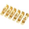 Generic Guitar Bridge Saddle Metal Altezza Regolabile Electric Roller Roller Bridge 7 String per Banjo per la Scatola dei Sigari (Oro)