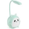Back2Fun - Lampada Led Ricaricabile, Luce Notturna per Bambini con Collo Flessibile e Tre Modalità di Illuminazione, Design Panda con 4 Ore di Autonomia, Colore Menta