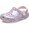 Crocs,Unisex Bambini,Classic Dazzle Glitter Clog T,Crema al Cacao,24-25
