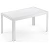 Ipae Progarden Tavolo Joker In Resina Rattan Bianco 138x72x78 Cm
