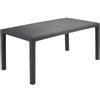 Ipae Progarden Tavolo Joker In Resina Rattan Antracite 138x72x78 Cm